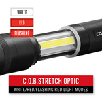 SX300R - Coast Rechargeable Pure Beam LED Torch with Extendable COB White + Red Area Lights 850 Lumens