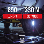 SX300R - Coast Rechargeable Pure Beam LED Torch with Extendable COB White + Red Area Lights 850 Lumens