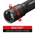 XP9R - Coast Rechargeable Pure Beam Focusing LED Torch - 1000 Lumens