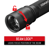 XP9R - Coast Rechargeable Pure Beam Focusing LED Torch - 1000 Lumens