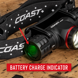 XPH25R - Coast Rechargeable Pure Beam Focusing LED Headlamp - 400 Lumens