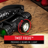 XPH30R - Coast Rechargeable Pure Beam Focusing LED Headlamp- 1000 Lumens on Turbo Mode