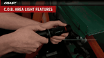 SX300R - Coast Rechargeable Pure Beam LED Torch with Extendable COB White + Red Area Lights 850 Lumens