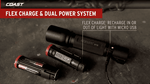 HP7R - Coast Rechargeable Long Distance Focusing LED Torch - 300 Lumens Li-ion or 4 X AAA