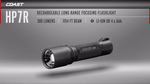 HP7R - Coast Rechargeable Long Distance Focusing LED Torch - 300 Lumens Li-ion or 4 X AAA
