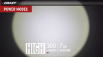 HP7R - Coast Rechargeable Long Distance Focusing LED Torch - 300 Lumens Li-ion or 4 X AAA